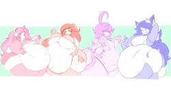 2023 4girls drink fat fat_female fat_fetish fat_girl fat_woman fatty food gluttony lbr_(artist) morbidly_obese_female multiple_girls obese obese_female overweight overweight_female tagme tubby tummy weight_gain