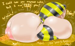 ass_expansion bee beepunz big_breasts breast_expansion breast_hold breast_squeeze bursting_breasts elbow_gloves giantess gigantic_breasts honey huge_breasts hyper hyper_ass hyper_breasts lactation looking_pleasured massive_breasts puffy_nipples samantha_(beepunz) smaller_male thick_thighs thighhighs topless