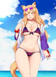 beach big_breasts bikini fate/extra_ccc fate/grand_order fate_(series) suzuka_gozen_(fate) suzuka_gozen_(heavenly_demon_princess)_(fate) swimsuit tagme yomitrooper