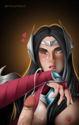 cum cumshot ejaculation erection facial female irelia_xan league_of_legends messyhideout nipples penis portrait uncensored