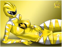 1girls abare_yellow alluring breasts heart kira_ford large_breasts legs pose power_rangers power_rangers_dino_thunder queen_vegeta_69 saban_entertainment yellow_ranger yellow_ranger_(dino_thunder) yellow_theme