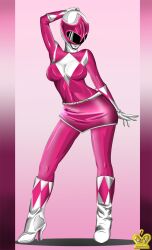 alluring boots breasts female high_heel_boots high_heels highres kimberly_ann_hart kimberly_hart legs mighty_morphin_power_rangers pink_ranger pose power_rangers queen_vegeta_69 saban_entertainment solo