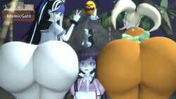 2023 2girls 3d 3girls animated ass_in_face atomicgato big_ass clothed danganronpa danganronpa_2:_goodbye_despair female_only head_between_cheeks head_in_ass hyper_ass massive_ass mioda_ibuki monokuma saionji_hiyoko self_upload shortstack smooth_skin sound source_filmmaker tagme tsumiki_mikan video