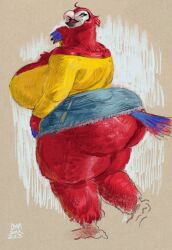 anthro avian bird clothing dyna_soar huge_ass huge_breasts katie_(sssonic2)