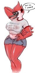 anthro avian bird breasts eebahdeebah female hands_behind_head margaret_smith_(regular_show) regular_show seductive shirt shorts