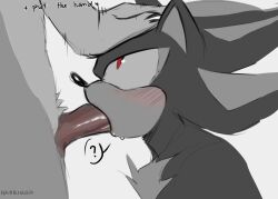 blowjob comic gay hand_on_head hauringu male/male monochrome sega shadow_the_hedgehog sonic_(series) sonic_the_hedgehog sonic_the_hedgehog_(series) tagme yaoi