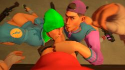 3boys animated armband backwards_baseball_cap beanie_hat blowjob bottomless brown_hair cock_gobble cock_hungry collaborative_fellatio gay gay_blowjob gay_handjob gay_threesome giving_head going_down_on green_eyes guns handjob handjob_while_sucking head_out_of_frame holding_penis holding_wrist kneeling_oral_position looking_at_partner loop masturbating_other no_orgasm one_dom_two_subs oral_sex pants_down retracted_foreskin scout scout_(team_fortress_2) scoutfuntf2 smirk socks_and_shoes sound source_filmmaker stroking_cock sucking_off tagme team_fortress_2 teasing theesome video wrapped_hands