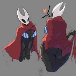 bikini cape crowsdome flirting flirting_with_viewer hollow_knight hornet_(hollow_knight) red_cape simple_background