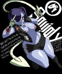 blood breasts breasts_out goth_girl gothic guro red_eyes skullgirls squigly thick_ass thick_lips thick_thighs tillshitposting wide_hips zombie zombie_girl