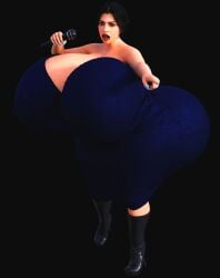 3d 3d_(artwork) alexandria_ocasio-cortez aoc black_hair gigantic_ass gigantic_breasts huge_ass huge_breasts hyper hyper_ass hyper_breasts hyper_hourglass jackd22 thick_thighs voluptuous wide_hips