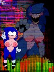 2girls alternate_form anthro big_breasts donnitro72 fan_character female friday_night_funkin friday_night_funkin_mod furry hog_(rblxtrex) mobian_(species) mouthless navel nude pussy rule_63 scorched_(rblxtrex) sega sharp_teeth size_difference sonic.exe sonic_(series) sonic_the_hedgehog_(series) watermark wink