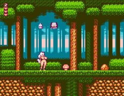 1girls 1up akiranime barefoot catgirl completely_nude completely_nude_female fake_game female female_only forest full_body mushroom naked naked_female neko nude nude_female pixel_art solo solo_female