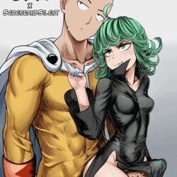 1boy 1girls animated ass bald female gif green_hair male non-web_source nude one-punch_man penis saitama sereneandsilent sex slideshow straight tagme tatsumaki vaginal_penetration