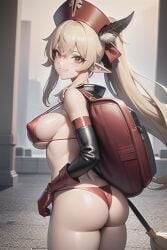 1girls aged_up ai_generated alluring arm_gloves armwear ass ass_cleavage backpack bangs big_ass big_breasts big_butt black_arm_gloves black_armwear blonde blonde_female blonde_hair blonde_hair_female breasts butt butt_crack casual casual_exposure elf_ears exposed_ass exposed_butt exposed_shoulders exposed_thighs exposure eyebrows eyebrows_raised eyelashes feather female female_focus female_only genshin_impact gloves grin grinning grinning_at_viewer handwear hat klee_(genshin_impact) light-skinned_female light_body light_skin long_hair long_hair_female long_ponytail looking_at_viewer mature_female mihoyo nai_diffusion pale pale-skinned_female pale_body pale_skin pointy_ears ponytail raised_eyebrows red_bikini red_eyes red_eyes_female red_gloves red_handwear sideboob skimpy_bikini skimpy_clothes skimpy_outfit smile smiling smiling_at_viewer smirk smirking smirking_at_viewer stable_diffusion string_bikini thick_thighs thighs thong