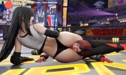 2girls 3d 3d_(artwork) absurd_res asphyxiation ass ass_focus beaten between_legs between_thighs black_hair black_panties black_socks blender butt_focus butt_sniffing catfight choke_hold choking crossover crush crushing dead_or_alive dead_or_alive_5 defeated dominant dominant_female domination dominatrix face_in_ass feet_in_stockings female female_domination female_only femdom fight fighting_ring final_fantasy final_fantasy_vii final_fantasy_vii_remake headscissor headscissors helpless hi_res humiliated humiliating humiliation jvfemdom leg_lock leglock legs lezdom long_hair mila_(doa) no_shoes panties passing_out public public_humiliation red_face red_hair ryona sadism sadistic sadistic_girl scissorhold short_hair smothering socks soles_of_feet_in_socks squirming stockings submission submission_hold submissive thick_ass thick_thighs thigh_socks thighhighs thighs tifa_lockhart wrestling yuri