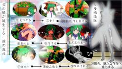 absorption_vore ayumu_(deqv7) cell_(dragon_ball) dragon_ball fusion sanae_kochiya semi-perfect_cell touhou vore