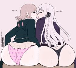 2020s 2023 2girls alternate_version_available ass big_ass big_butt bubble_ass bubble_butt butt clothed clothing danganronpa danganronpa:_trigger_happy_havoc danganronpa_2:_goodbye_despair dat_ass digital_drawing_(artwork) digital_media_(artwork) duo_focus fat_ass fat_butt female female_focus female_only french_kiss hi_res huge_ass huge_butt kirigiri_kyouko kissing massive_ass massive_butt miniskirt multiple_girls nanami_chiaki panties plump_ass polka_dot_panties redvenus round_ass round_butt short_skirt skirt straight_hair thick thick_ass thick_thighs thong tongue underwear wide_hips yuri