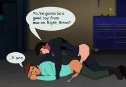 2boys anal anal_penetration anal_sex ass auburn_hair batman_(series) black_hair brion_markov brown_eyes cum_in_ass cum_while_penetrated cumshot dc dc_comics dialogue dick_grayson domination erect_while_penetrated fucked_from_behind fucked_into_submission gay gay_anal gay_domination gay_sex geo-force good_boy looking_at_partner looking_at_viewer male male/male male_only malesub nightwing on_floor orgasm_from_anal promise prone_bone pubic_hair rainlangdon retracted_foreskin superhero teen_titans text_bubble thrusting_into_ass word_bubble young_justice