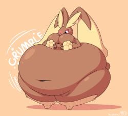 big_breasts breasts fat female furry incidentalsnail lopunny overweight pokémon_(species) pokemon pokemon_(species)