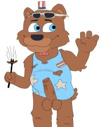 anthro bear big_cock firework_freddy five_nights_at_freddy's fnaf freddy_(fnaf) furry male self_upload solo solo_male