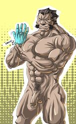 abs color darius_(fullmetal_alchemist) front_view fullmetal_alchemist glove looking_at_viewer male male_only muscles nude penis solo standing tagme