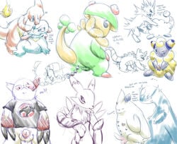 breloom charmeleon color crossover digimon eeveelution fellatio fire insertion jolteon latios mareep masturbation nintendo oral pikachu pokemon pokemon_(species) renamon rhydon tail tail_fire togekiss totodile traditional_media_(artwork) zangoose