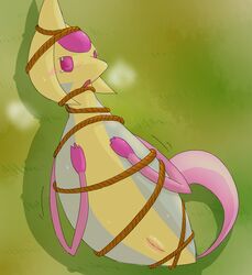 blush bound color cresselia female female_only nude pink_eyes pokemon solo tagme vulva