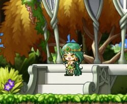 animated green_hair irena_(maplestory) maplestory pixel_art sprite