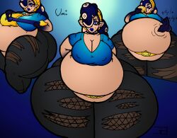 bbw beanie belly huge_ass huge_breasts hyper_ass hyper_thighs neoclassical_succubus oc octoling octoling_girl splatoon splatoon_(series) takoyakill!_(neoclassical_succubus) thick_thighs