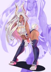 1girls 2023 2d animal_ears ass big_ass big_breasts breasts brown_skin bunny_girl bunnysuit clothed clothing dark-skinned_female dark_skin dat_ass feet female female_only fluffy fluffy_tail gloves hair_down high_resolution huge_ass huge_breasts human large_breasts leotard lethalbliss long_ears long_hair looking_at_viewer miruko muscular muscular_female my_hero_academia presenting presenting_breasts rabbit_ears rabbit_humanoid rabbit_tail red_eyes rumi_usagiyama seductive seductive_look shounen_jump smile solo standing thighhighs very_long_hair white_fur white_hair