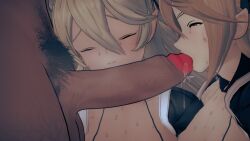 1girls 2boys 3d bisexual bisexual_fellatio bisexual_male both_sexes_in_same_situation closed_eyes cock_worship collaborative_fellatio corrin_(fire_emblem) corrin_(fire_emblem)_(female) corrin_(fire_emblem)_(male) crippplingdepression dual_persona female femboy fire_emblem fire_emblem_fates forced huge_cock just_the_tip koikatsu maid male male_and_female_subs mmf_threesome multiple_persona nintendo pointy_ears pubic_hair self_upload threesome