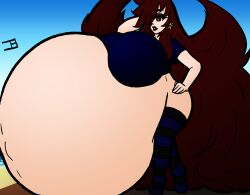 female fluffy_hair giantess goth goth_girl hair_covering_eye huge_ass huge_breasts huge_hair huge_thighs hyper hyper_ass hyper_belly hyper_breasts hyper_hair hyper_pregnancy hyper_pregnant hyper_thighs joan_(neoclassical_succubus) macro neoclassical_succubus one_eye_covered pregnant pregnant_belly pregnant_female purple_eyes tagme thick_thighs