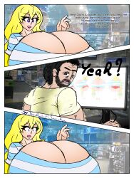 blonde_hair cassie_(theycallhimcake) chounyuu coomer hyper_breasts meme neoclassical_succubus tagme