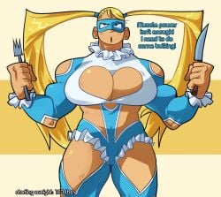 big_breasts breasts female fork quadroopleguy thick_thighs wide_hips