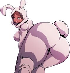 1girls ass big_ass bunny_brawler bunny_costume bunny_ear bunny_tail bunnysuit female_only fortnite looking_at_viewer teasing thick_thighs