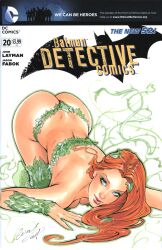 1girls 2014 ass ass_focus ass_up ass_visible_through_thighs batman_(series) big_ass blue_eyes cleavage dat_ass dc dc_comics detective_comics female female_only frog_pose half_naked looking_at_viewer orange_hair pamela_isley poison_ivy pose redhead slim_waist solo tagme thong top-down_bottom-up wide_hips