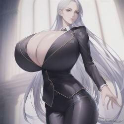 ai_generated cleavage huge_breasts op_ai tagme white_hair