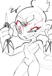 bloons_tower_defense dart_monkey electricity goatboydraws nude primate red_eyes