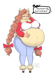 big_breasts breasts cheerycide female furry olive_(rawk_manx) overweight pregnant vore