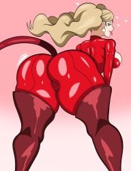 1girls ann_takamaki ass ass_focus atlus big_ass big_butt blonde_hair blue_eyes bodysuit breasts bubble_ass bubble_butt clothing fat_ass fat_butt female female_only huge_ass huge_butt human large_ass megami_tensei pale_skin persona persona_5 phantom_thief_suit red_bodysuit shin_megami_tensei shingattai thick_ass thick_thighs twintails