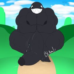 abs anthro biceps chain_chomp gay hyper hyper_balls hyper_genitalia hyper_penis hyper_testicles male male_focus male_only mario_(series) muscle muscles muscular muscular_arms muscular_ass muscular_back muscular_legs muscular_male muscular_thighs nipples pecs penis_on_ground super_mario_bros. veins veiny_penis yamwamm