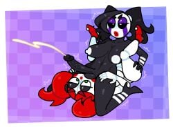 1futa 2girls baby_(fnafsl) ball_sucking circus_baby circus_baby_(fnaf) crushtrap fellatio five_nights_at_freddy's five_nights_at_freddy's:_sister_location five_nights_at_freddy's_2 futanari intersex marionette_(fnaf) oral oral_sex puppet_(fnaf)