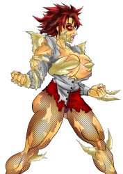 angry big_ass big_breasts bone_armor huge_ass huge_breasts muscular_female muscular_thighs ripped_clothing tomboy voluptuous