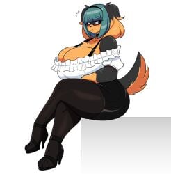 artjwink big_breasts breasts female furry high_heels jwinkz zoey_(jwinkz)