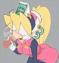 blonde_hair blowjob ciel_(mega_man) mega_man mega_man_zero mind_control semikichi