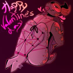 anthro bondage michelangelo michelangelo_(tmnt) mikey rise_of_the_teenage_mutant_ninja_turtles rope rope_bondage ropes rottmnt teenage_mutant_ninja_turtles tied_arms tied_legs tmnt tongue tongue_out tongue_piercing