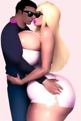 1boy 1girls age_difference ai_generated ass_grab ass_squish big_lips bimbo bimbo_body bimbo_lips blonde_female blonde_hair cheating_wife fake_lips fat_ass gigantic_ass gigantic_breasts glossy_lips grabbing_ass groping_ass huge_ass huge_breasts huge_lips hugging imminent_kiss kissing long_hair married_woman milf nai_diffusion older_female original pawg pink_lips pink_nail_polish pink_nails plump_lips seduction shiny_lips sideboob slightly_chubby slutty_outfit strapless_dress sugar_mommy sunglasses wedding_ring white_dress younger_male