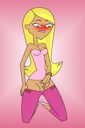 1futa balls big_penis blonde_hair breasts cartoon_network clothed clothing dakota_(tdi) erection fresh_tv futa_only futanari human kneeling light-skinned_futanari light_skin long_hair masturbation mostly_clothed penis solo solo_futa tan_body tan_skin teletoon tjlive5 total_drama:_revenge_of_the_island total_drama_island