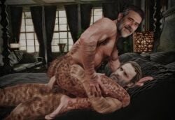 anal anal_sex cowgirl_position gay gay_sex hair_ornament male men_only negan rick_grimes the_walking_dead the_walking_dead_(series) yaoi