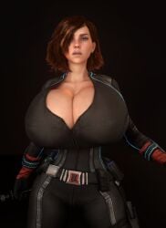 1girls 3d 3d_(artwork) alternate_breast_size avengers big_breasts black_widow_(marvel) bodysuit breasts_bigger_than_head breasts_bigger_than_torso cleavage clothed clothed_female enormous_breasts female female_only female_solo gigantic_breasts huge_breasts human human_female human_only human_solo marvel marvel_comics massive_breasts natasha_romanoff solo solo_female tagme top_heavy vaako